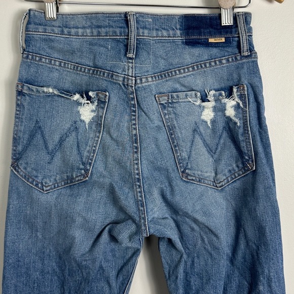 SOLD Mother‎ Superior Tripper Jeans Blue Womens 26 Kick Flare Distressed Denim - Picture 15 of 16